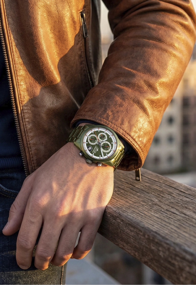 RELOJ 19090/1 LOTUS VERDE HOMBRE PULSE COLLECTION - 5