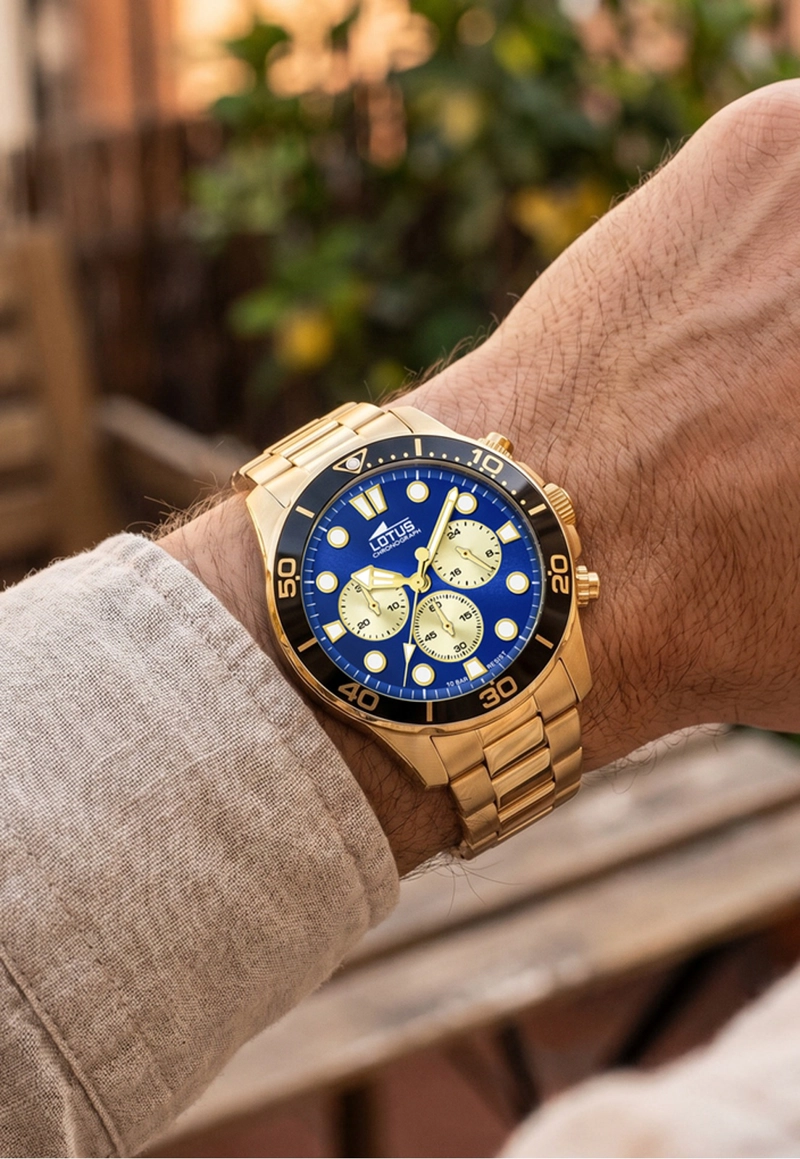 RELOJ 18758/7 LOTUS AZUL HOMBRE EXCELLENT - 4