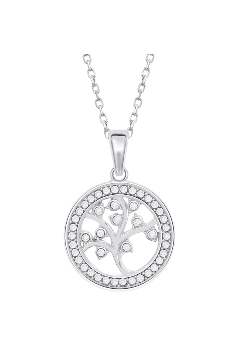COLLAR LP3966-1/1 LOTUS SILVER PLATEADO MUJER TREE OF LIFE - 2