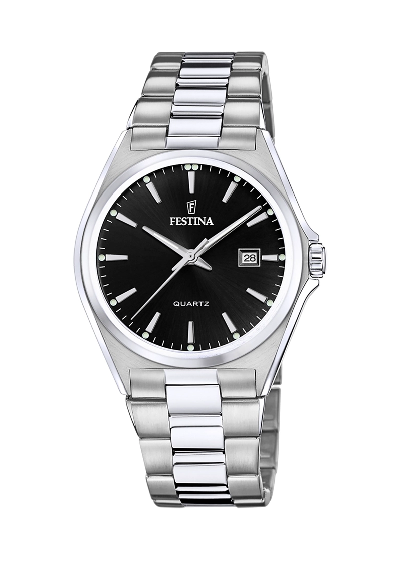 RELOJ F20552/5 FESTINA NEGRO HOMBRE ACERO CLASICO - 1