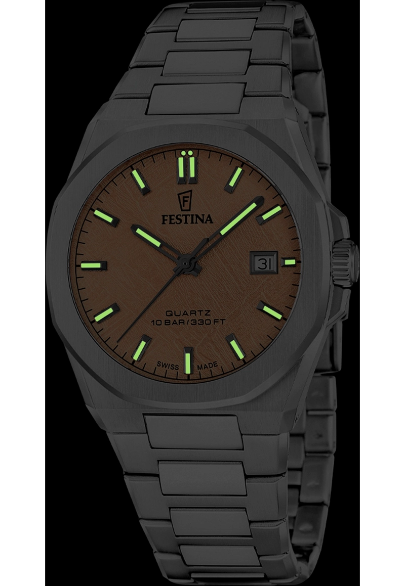 RELOJ F20100/6 FESTINA SWISS CAFE  HOMBRE ACERO CLASICO - 4