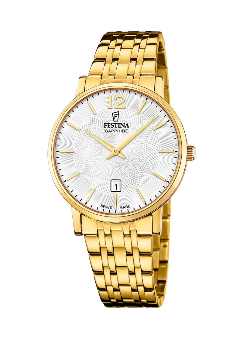 RELOJ F20046/6 FESTINA SWISS PLATEADO HOMBRE ACERO CLASICO - 1