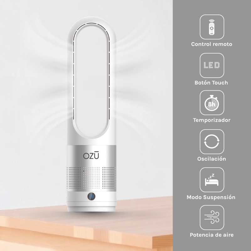 VENTILADOR TORRE OZU SIN ASPAS 22' - 2