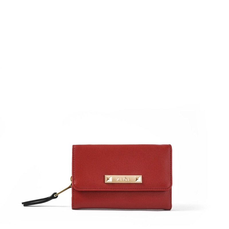 BILLETERA CIERRE EXTERIOR FRAILA MEDIANA ROJO - 1