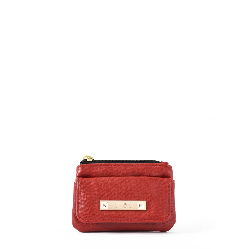 MONEDERO BOLSILLO FRONTAL FRAILA PEQUEÑA ROJO - 1