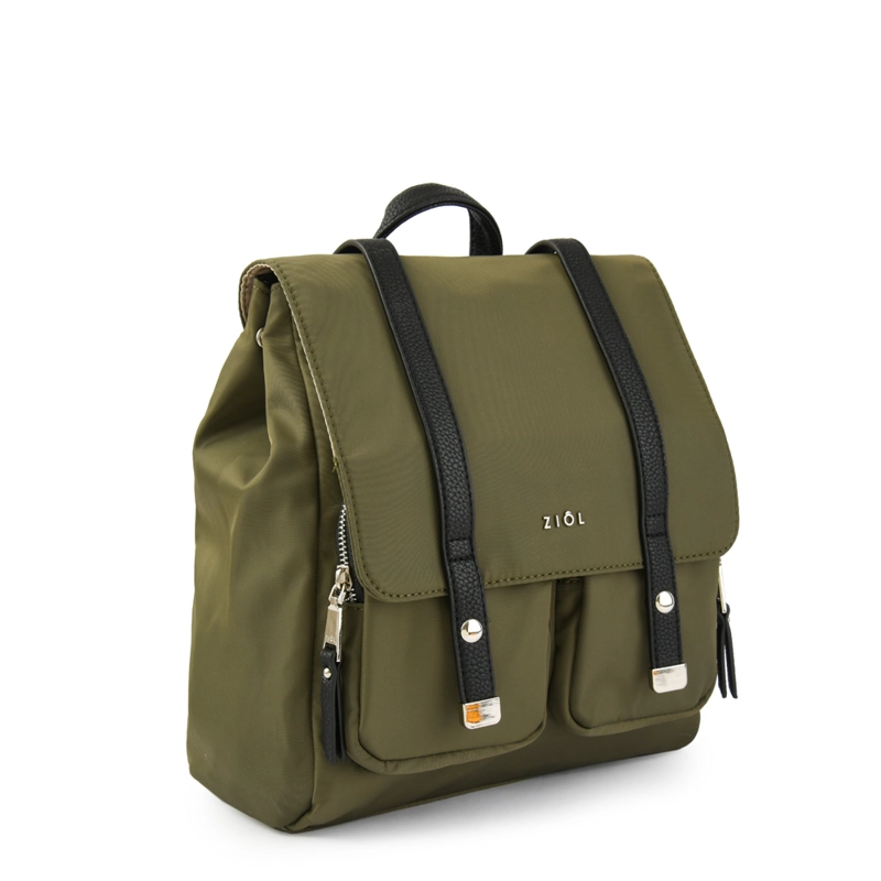 MOCHILA CON TAPA ERZURUM MEDIANO VERDE OLIVA - 2
