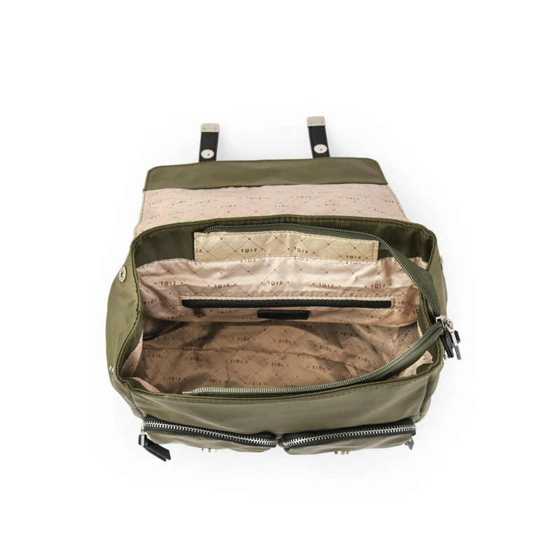 MOCHILA CON TAPA ERZURUM MEDIANO VERDE OLIVA - 4