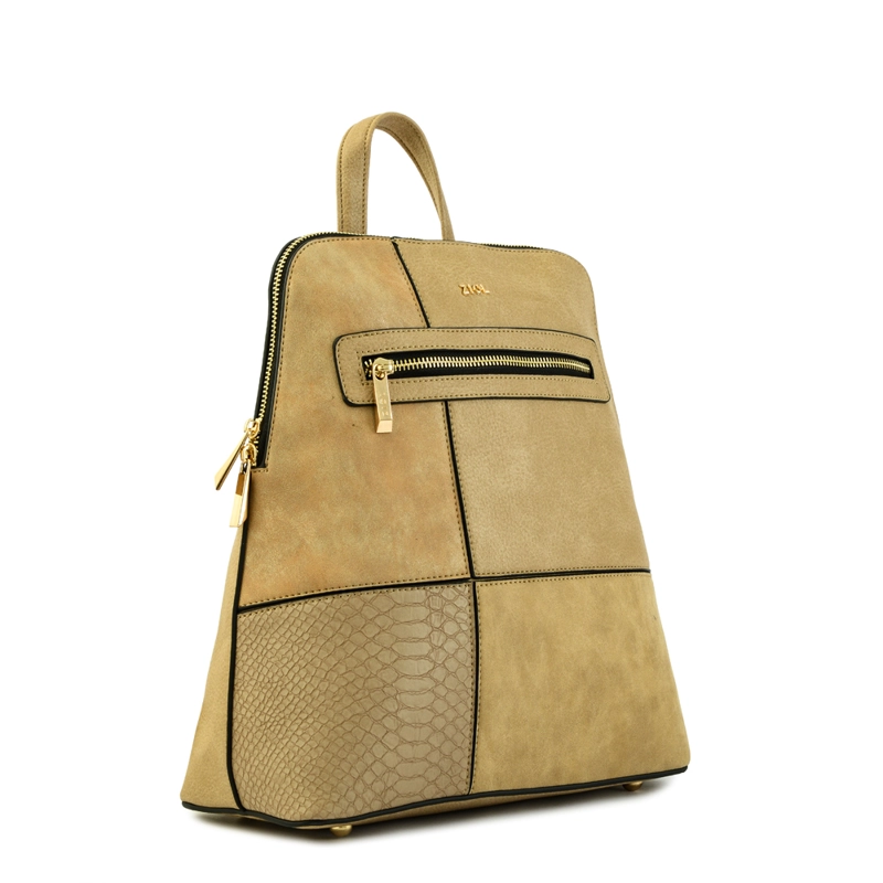 MOCHILA CROIX MEDIANA BEIGE - 2