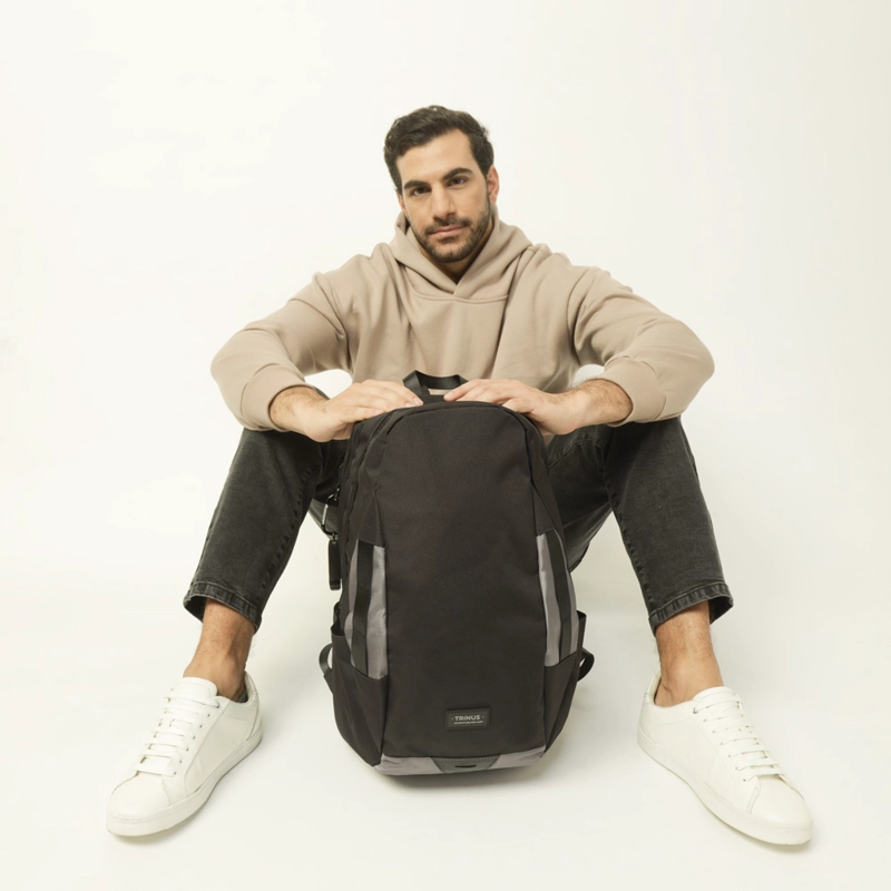 MOCHILA PORTA NOTEBOOK ZAID GRANDE NEGRO - 5