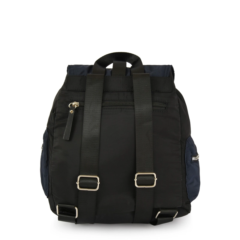 MOCHILA CON TAPA MEDIANA ABIE NEGRO - 3