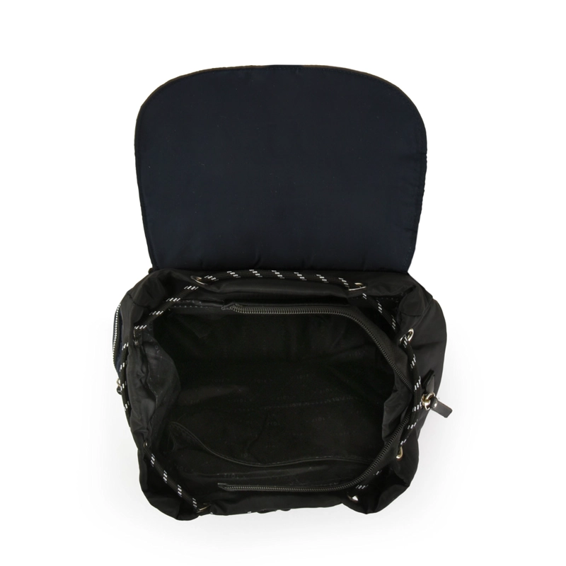 MOCHILA CON TAPA MEDIANA ABIE NEGRO - 4