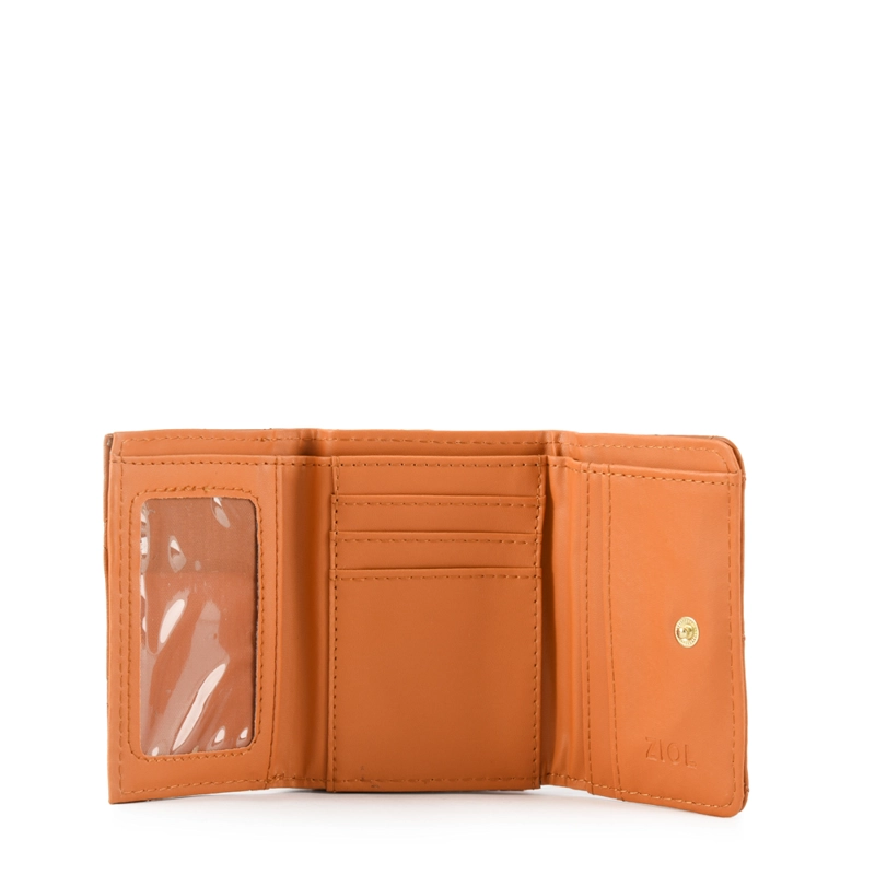 BILLETERA CIERRE EXTERIOR BOUFFI PEQUEÑA CAMEL - 3