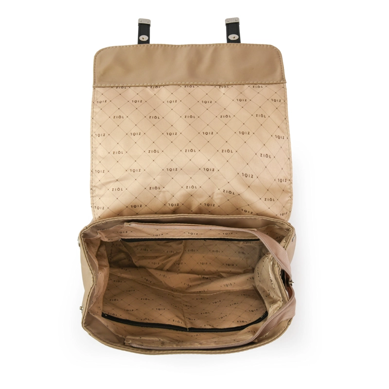 MOCHILA CON TAPA ERZURUM MEDIANA TAUPE - 4