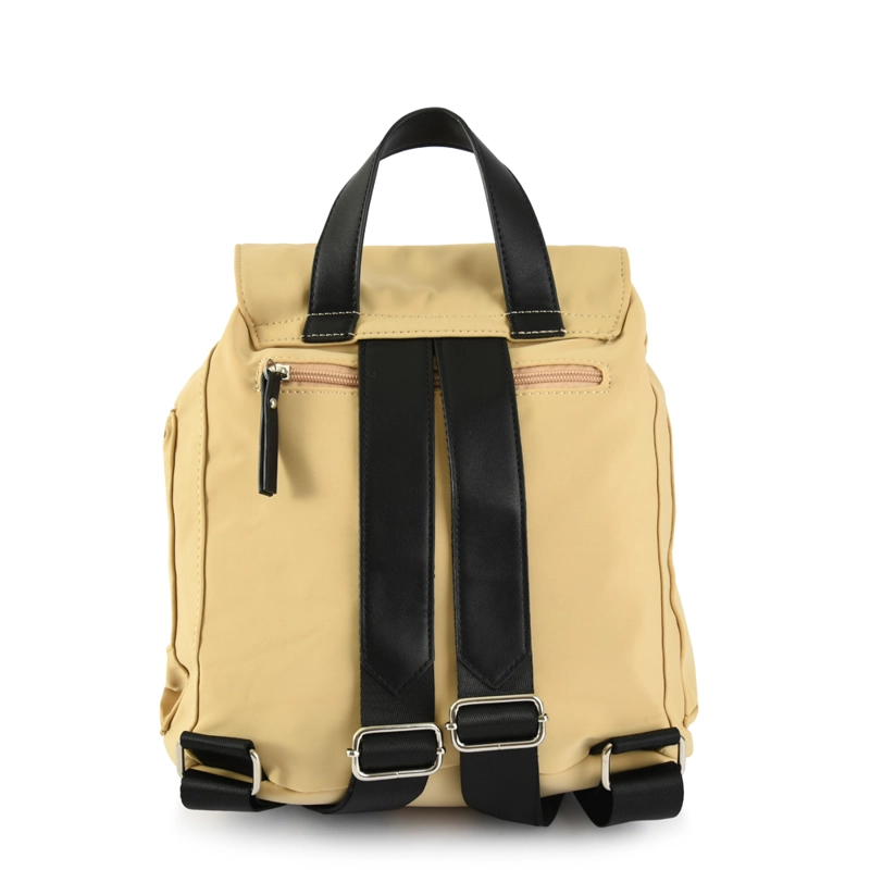 MOCHILA CON TAPA ELVAS MEDIANA BEIGE OSCURO - 3