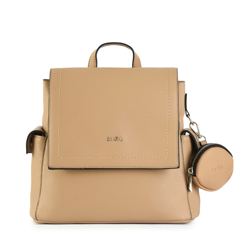 MOCHILA ISKRA MEDIANA BEIGE - 1