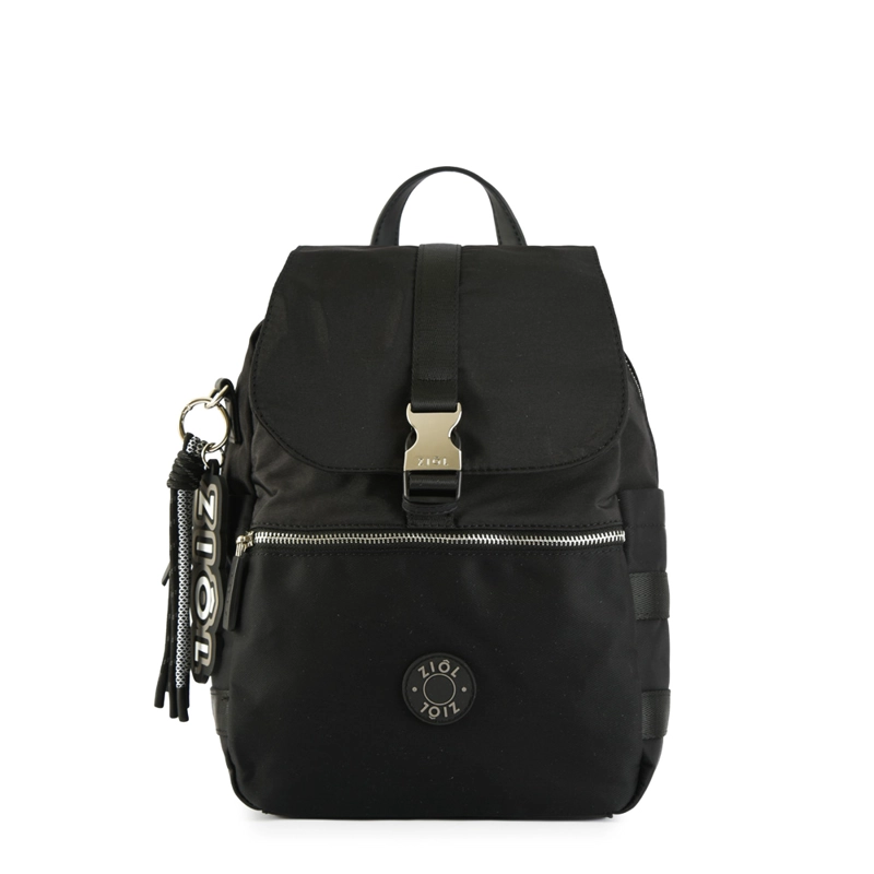 MOCHILA CON TAPA TAVIRA MEDIANA NEGRO - 1