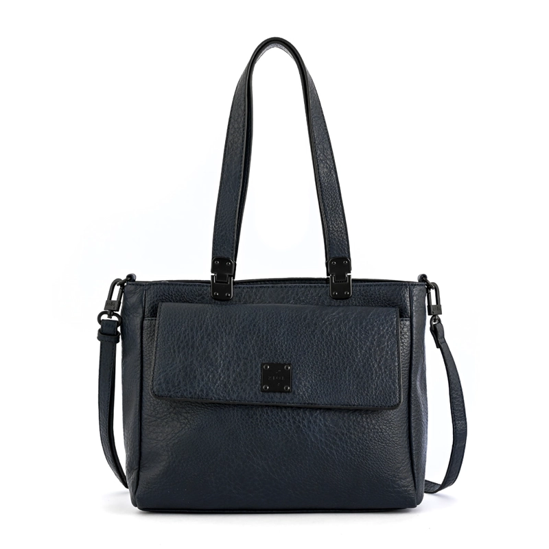 CARTERA TOTE TRES DIVISIONES JELENA MEDIANA AZUL OSCURO - 1