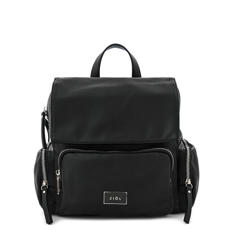 MOCHILA CON TAPA MILA PEQUEÑA NEGRO - 1