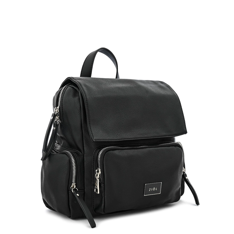 MOCHILA CON TAPA MILA PEQUEÑA NEGRO - 2