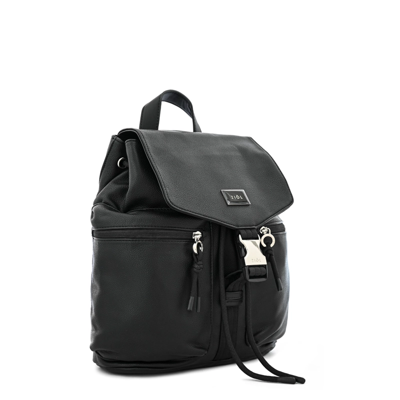 MOCHILA CON TAPA ELVAS MEDIANA NEGRO ESPECIAL - 2