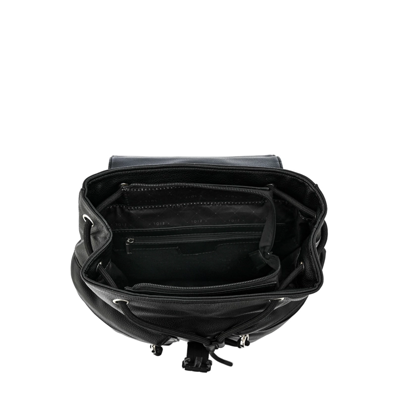 MOCHILA CON TAPA ELVAS MEDIANA NEGRO ESPECIAL - 4