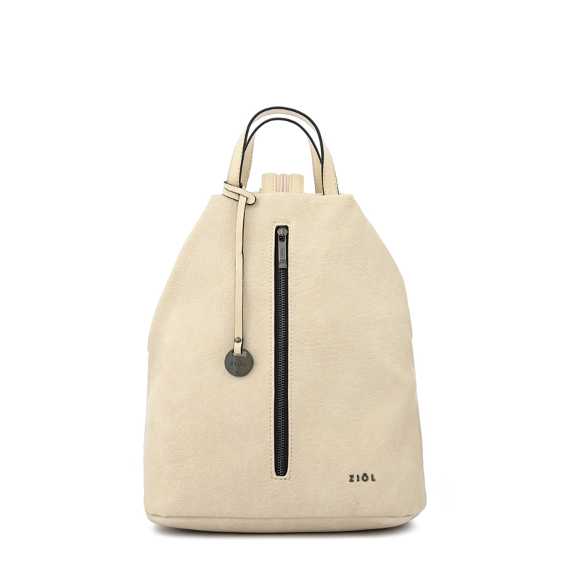 MOCHILA TRIANA MEDIANA BLANCO CRUDO - 1