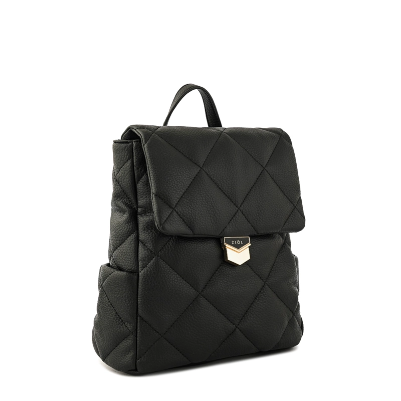 MOCHILA CON TAPA LIESEL MEDIANA NEGRO ESPECIAL - 2