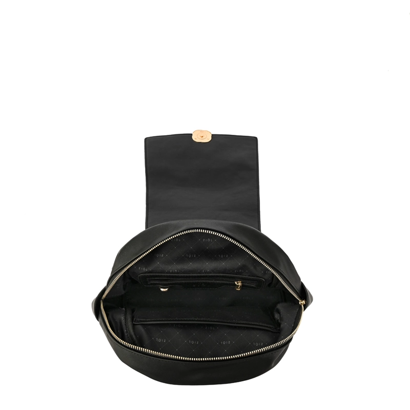 MOCHILA CON TAPA AGATA MEDIANA NEGRO - 4