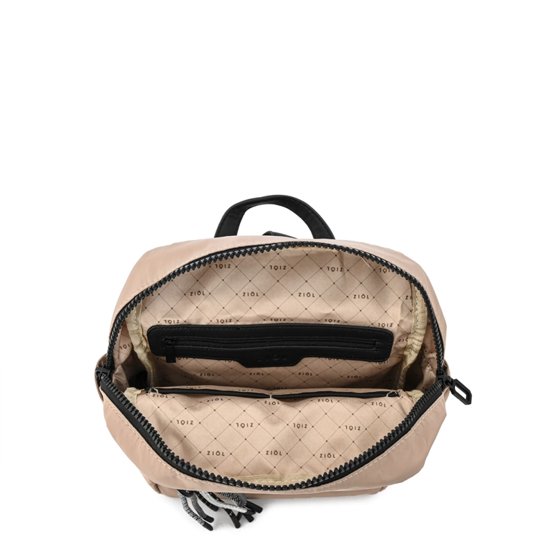 MOCHILA YOKO MEDIANA BEIGE OSCURO - 4