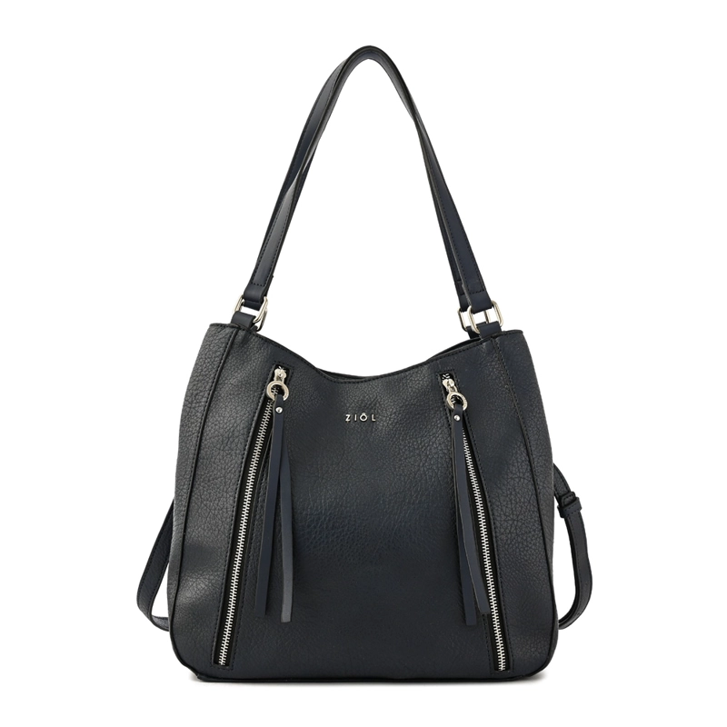 CARTERA TOTE TRES DIVISIONES OZZY GRANDE AZUL OSCURO - 1