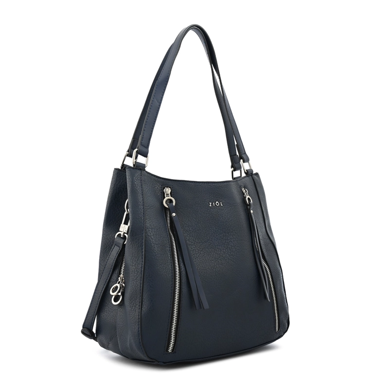 CARTERA TOTE TRES DIVISIONES OZZY GRANDE AZUL OSCURO - 2