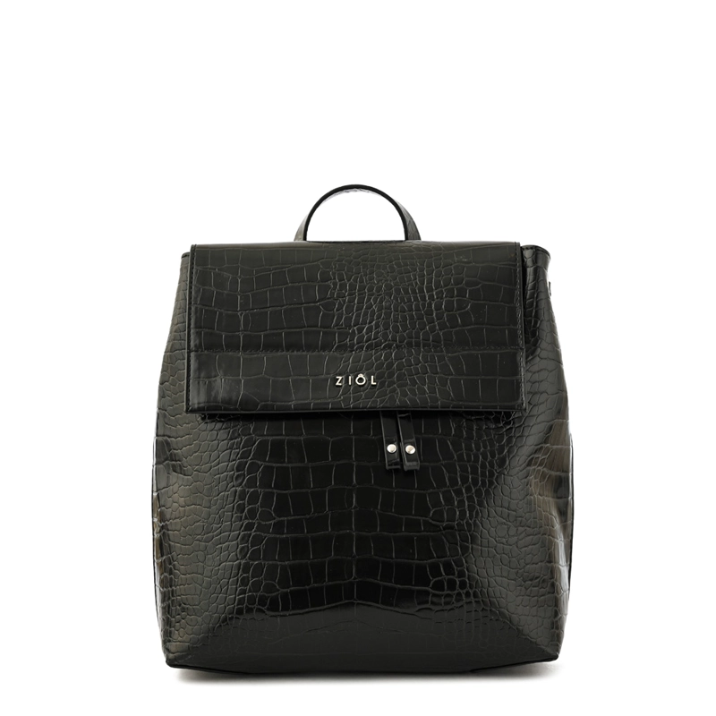 MOCHILA CON TAPA TIARE  MEDIANA NEGRO ESPECIAL - 1