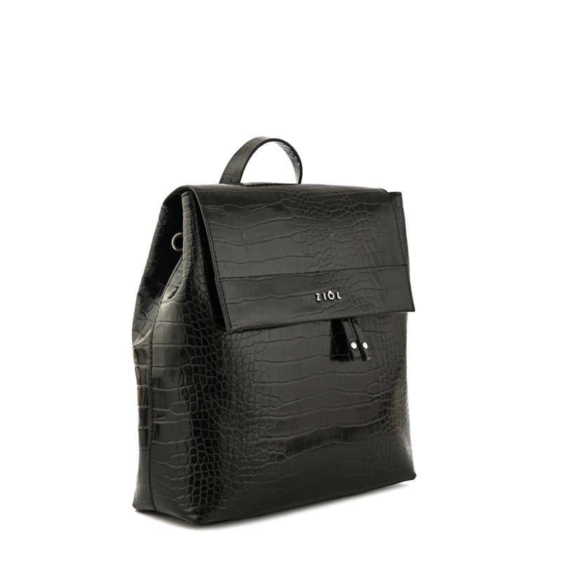 MOCHILA CON TAPA TIARE  MEDIANA NEGRO ESPECIAL - 2