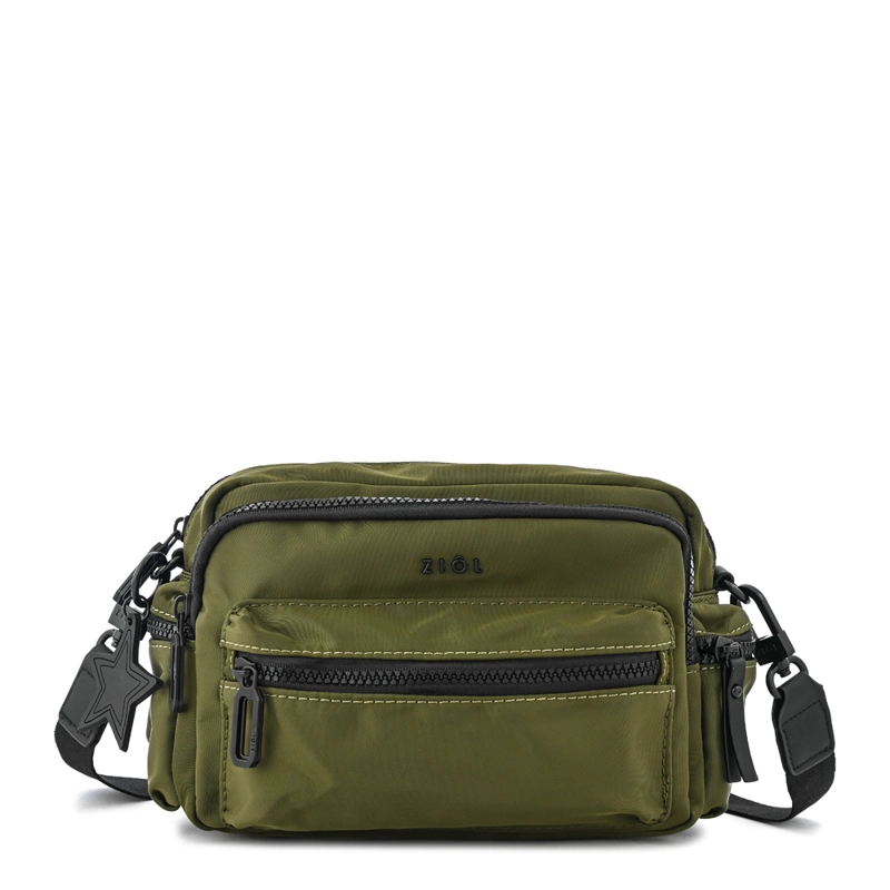 CARTERA BANDOLERA RONNIE PEQUEÑA VERDE OLIVA - 1