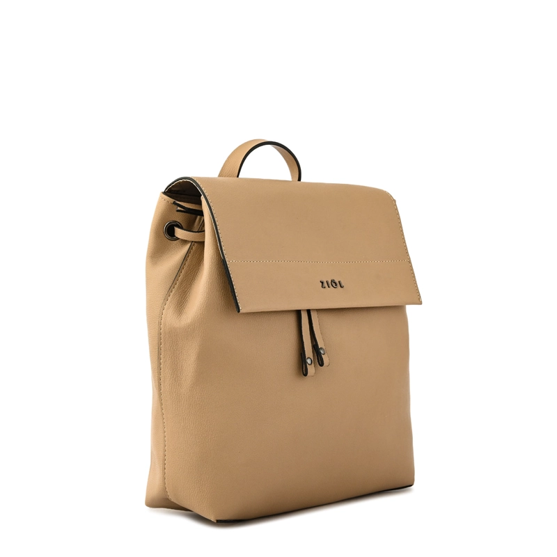 MOCHILA CON TAPA TIARE  MEDIANA BEIGE - 2