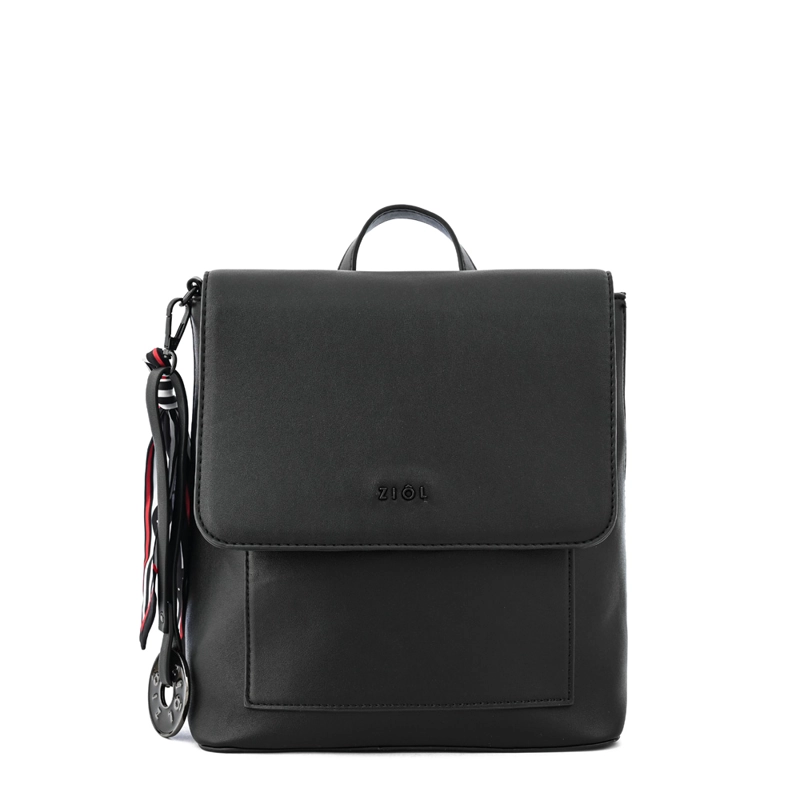 MOCHILA CON TAPA RAINA PEQUEÑA NEGRO ESPECIAL - 1