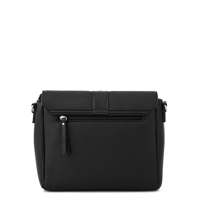 CARTERA BANDOLERA CON TAPA ALTHEA PEQUEÑA NEGRO ESPECIAL - 3