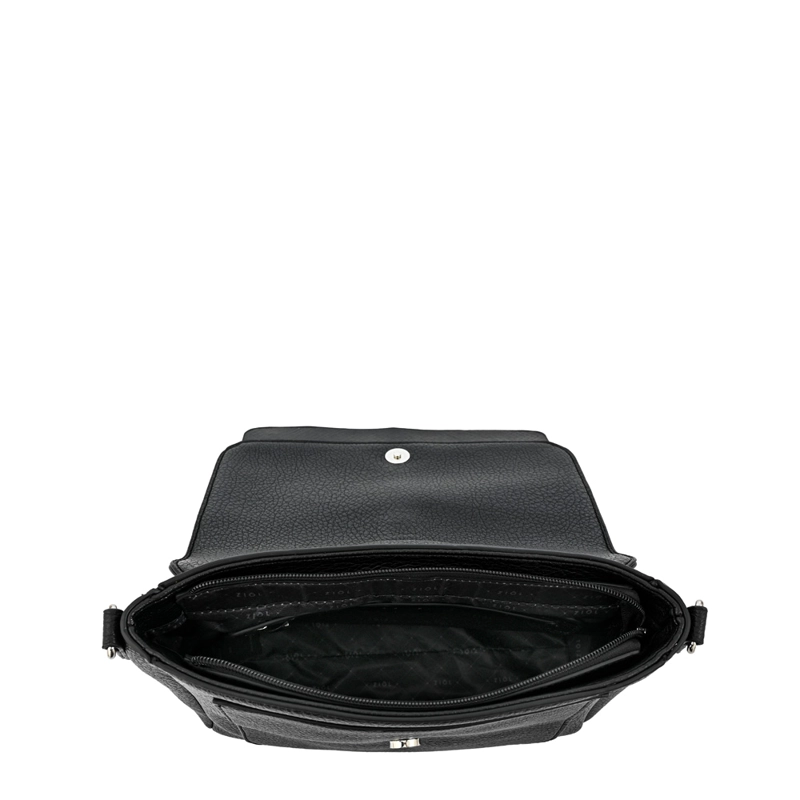 CARTERA BANDOLERA CON TAPA ALTHEA PEQUEÑA NEGRO ESPECIAL - 4