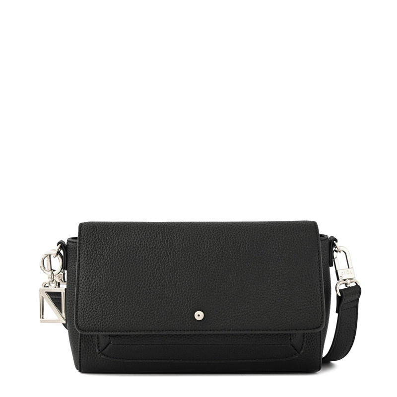 CARTERA BANDOLERA CON TAPA INDARA PEQUEÑA NEGRO ESPECIAL - 1