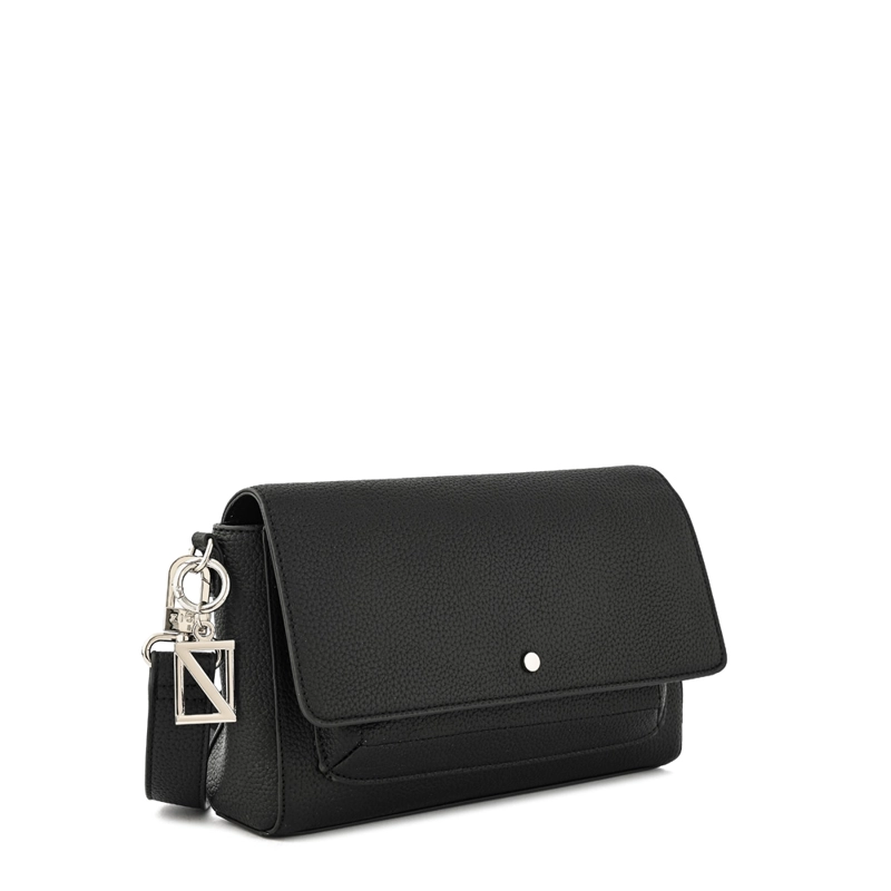 CARTERA BANDOLERA CON TAPA INDARA PEQUEÑA NEGRO ESPECIAL - 2