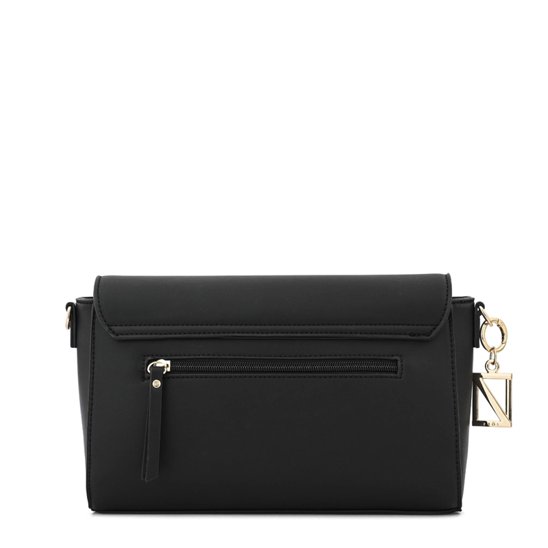 CARTERA BANDOLERA CON TAPA INDARA PEQUEÑA NEGRO - 3