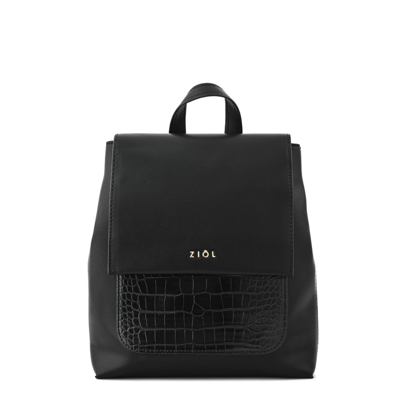 MOCHILA CON TAPA CALLIE MEDIANA NEGRO - 1