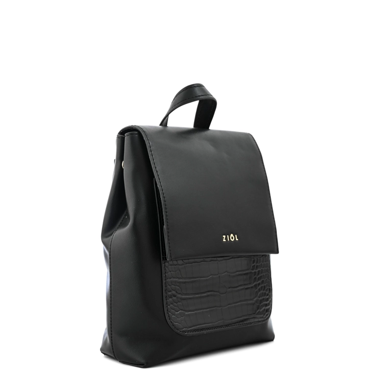 MOCHILA CON TAPA CALLIE MEDIANA NEGRO - 2