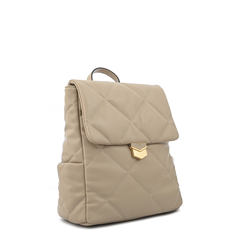 MOCHILA CON TAPA LIESEL MEDIANA BEIGE - 2