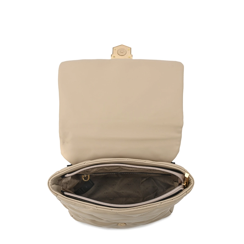 MOCHILA CON TAPA LIESEL MEDIANA BEIGE - 4