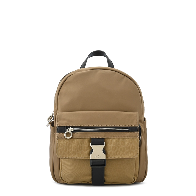MOCHILA MONICA PEQUEÑA BEIGE OSCURO - 1