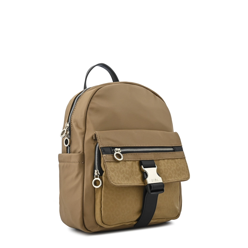 MOCHILA MONICA PEQUEÑA BEIGE OSCURO - 2