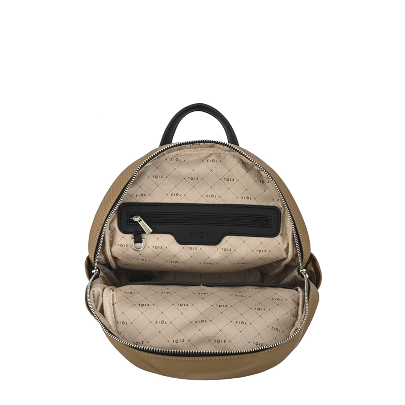 MOCHILA MONICA PEQUEÑA BEIGE OSCURO - 4