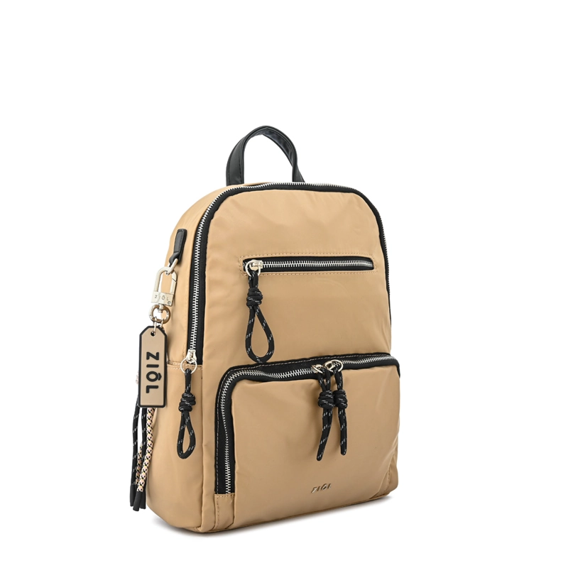 MOCHILA PERLINA MEDIANA BEIGE - 2