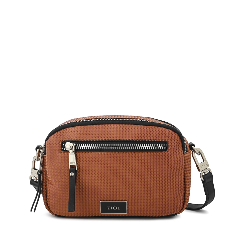 CARTERA BANDOLERA CINDY MEDIANA CAFE - 1